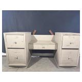 Wooden Vanity with Five Drawers