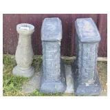 Bird Bath Stand, Small Concrete Decorative