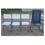 White Foldable Outdoor Chairs(3), Rural King