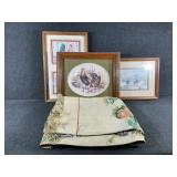 Santa Tapestry, Framed Artwork Chickens & Roosters
