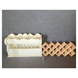 Wooden Magazine Rack, Geometric Wooden Shelf