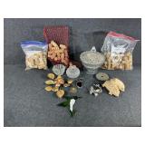 Wine Corks, Seashells, Lidded Candy Jar
