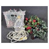 Light Up Artificial Red Rose Garland,String Lights