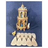Multi Tiered German Christmas Nativity Carousel