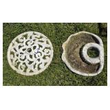 Bird Bath Top, Cast Iron Stand Bottom