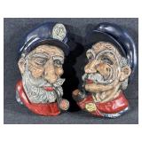 Chalkware Wall Plaque Figurines Sea Captains (2)