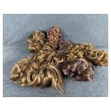 Hair Extension Clips Brown Tone Several