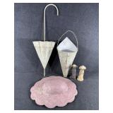 Wall Hanging Metal Planters,Resin Figurines(2)