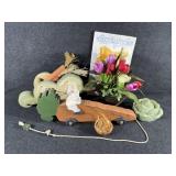 Easter Decor, Battery Opt Pillar Candles(2), Tulip