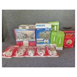 White Christmas Bush Nets(4), Battery Operated