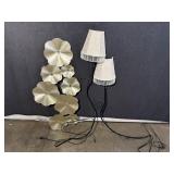 Shabby Chic Wall Lamps Scalloped Fabric Dome Shade