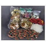 Packaged Bows, Wooden Bead Garland,Ornaments