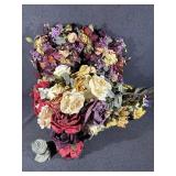 Floral Wreath & A Tub of Artificial Flowers
