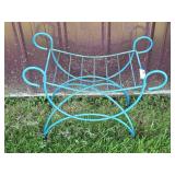 Metal Green Outdoor Wire Bench