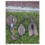 Metal Pulleys with Hooks(3)