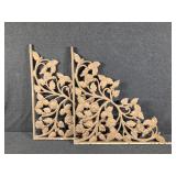 Cast Iron Floral Corner Accents(2)