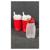 Igloo 1QT Beverage Jugs(2),Rubbermaid Mixermate(1)
