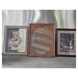 Framed Art Work (3), Framed Mirror(1)