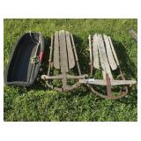 Wooden Winter Sleds, Plastic Sled