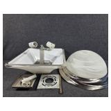 Frosted White Ceiling Light Fixture, White S
