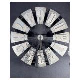Windmill Wall Clock, Black Metal Tree Decor