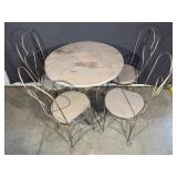 Vintage Ice Cream Parlor Table and 4 Chairs