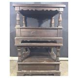 Rustic Balustrade Style Multi-Tiered Table (2)