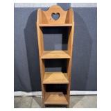 Vintage Wood 4-Tier Bookshelf