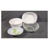 CorningWare French White Casserole Dishes, Glass