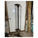 Brown Metal Revolving Floor Display Rack