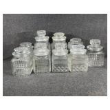 Square Glass Canisters With Lids (9)