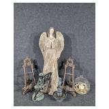 Cast Iron Plate Stands, Angel, Fairy, Cherub