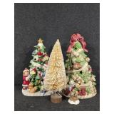 Ceramic Christmas Tree's, Bear Ornament, Tree