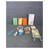 Mini New Testament, Angel Pins, Ornate Frame
