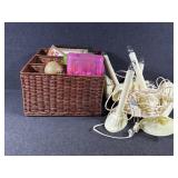 Bottle Light, Wicker Mail Organizer, Window Candle