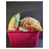 Tote Of Pillows, Blankets