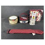 Christmas Tie, Christmas Cards,Ceramic Basket