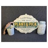 Metal Signs(2), Metal Wall Flower Holder