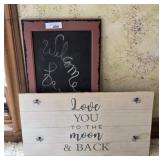 Chalkboard Wall Decor, Wall Art with Clips