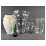 Floral Ceramic Vase,Clear Vases,Green Bud Vase