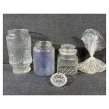 Glass Canisters(3),Glass Salt Cellar