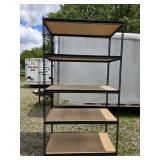 Metal Shelf with Particle Board Shelves