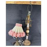 French Style Table Lamp, Accent Lamp Bronze Color