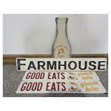 Hickory Hills Dairy Sign(Metal), Wooden F