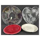 Savoir Vivre Divided Glass Serving Platter,