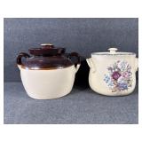 Stoneware Bean Pot Two Handles (2)