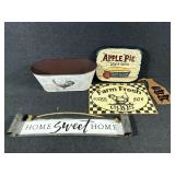 Farm Fresh Eggs Tin Sign, Home Sweet Home Sign