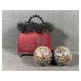 Victorian Style Handbag Lamp,Mosaic Spheres (2)