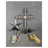Decorative Wall Cross, Rubber Cup Holders, Stars