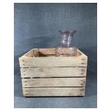 Himalayan Salt Lamp,Large Pink Vase, Wood Crate